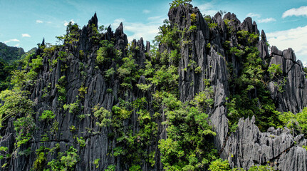 Fototapeta premium Jagged Karst Cliffs in Palawan, Philippines 2
