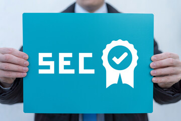 SEC Securities and Exchange Commission Concept. Federal securities laws.