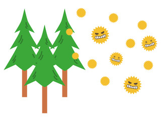 杉花粉の飛散情報_線なし