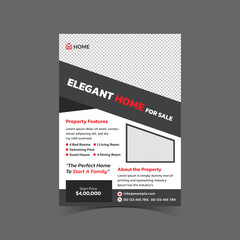 Real Estate Agency Flyer Template Design, Professional home sale flyer design template, corporate real estate flyer design