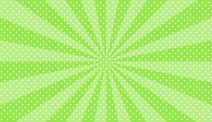 サンバーストとドットの背景イラスト

