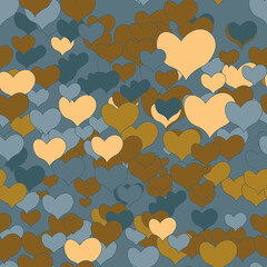 Seamless pattern with hearts. Vector file for designs.