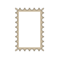 Vintage empty postage stamp. Vector illustration.