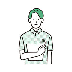介護イメージ：若い男性介護職員