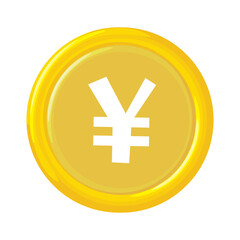 Fototapeta premium 円(￥)コインのイメーイラスト