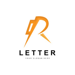 R Letter Logo, Vector Alphabet Symbol, Design For Brand Logos With Initial Letter