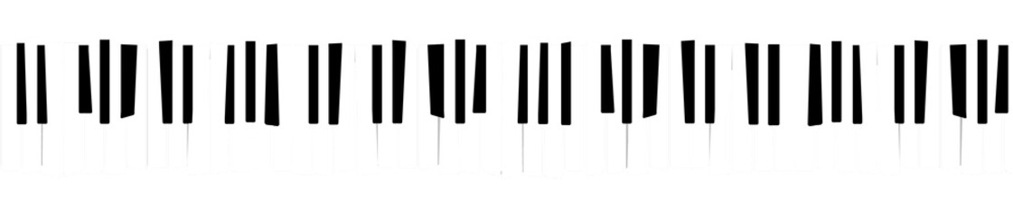 Here is a stylized, distorted retro piano keyboard. © Rob Goebel