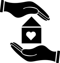 House in hand vector trendy style on white background..eps