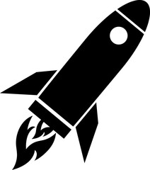 Rocket icon, vector, flat design trendy style on white background..eps