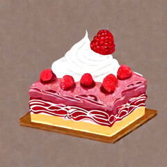 Himbeerkuchen mit Sahne