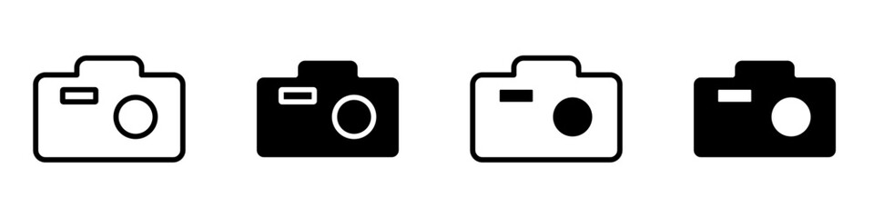 Conjunto de iconos de cámara fotográfica. Concepto de capturar, fotografía. Ilustración vectorial