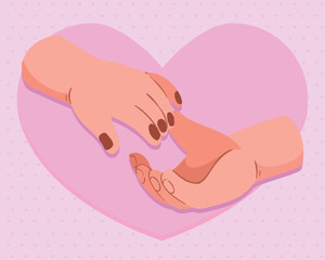 love hands in heart