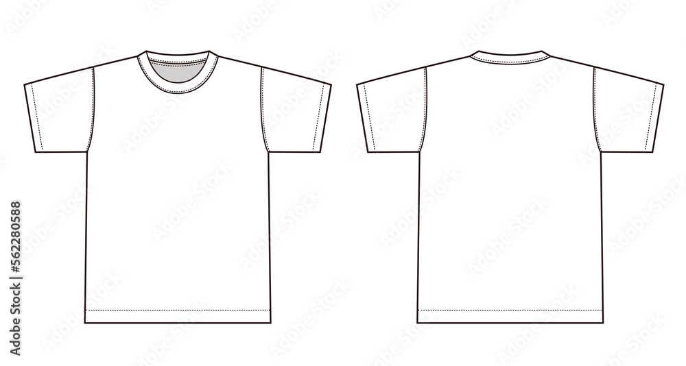 Wall mural short sleeve t-shirts template illustration (white ) /png, no background - Wall murals