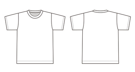 Short sleeve T-shirts template illustration (white ) /png, no background
