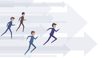 Obraz premium タイムパフォーマンスを意識するビジネスマンのイラスト素材｜mayucolor03