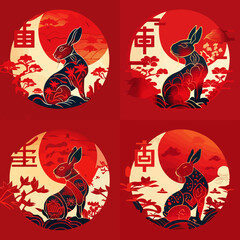 rabbit logo in chinese new year celebration