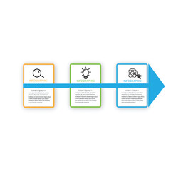 Vector infographic thin line design with icons and 3 options or steps. Infographic for business concept. Can be used for banner presentations, workflow layouts, process diagrams, flowcharts, graphs