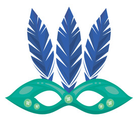 Obraz premium mardi gras green mask