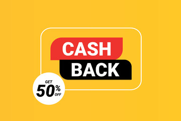 Cash back label vector illustration
