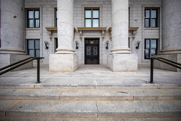 Fototapeta na wymiar Utah State Capitol Building in winter