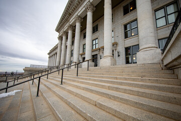 Obraz premium Utah State Capitol Building in winter