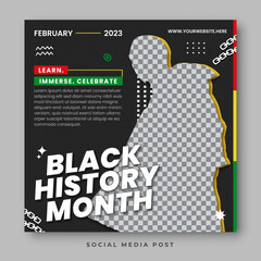 Black history month social media banner template