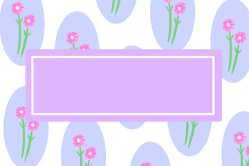 花模様　ギフトカード　メッセージカード　イラスト　花柄　キュート　レトロ模様	