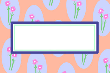  gift card message card flower pattern illustration	