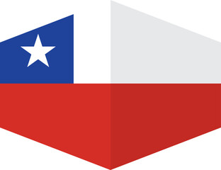 Chile flag background with cloth texture.Chile Flag vector illustration eps10.