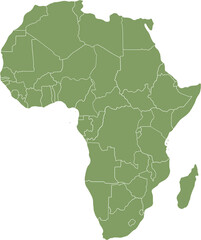 Obraz premium doodle freehand drawing of africa countries map.
