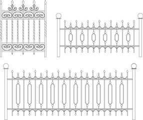 wrought iron fence isolated