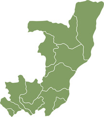 Obraz premium doodle freehand drawing of republic of the congo map.