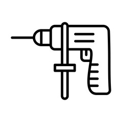 Hammer Drill Icon Logo Design Vector Template Illustration Sign And Symbol Pixels Perfect