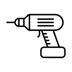Electric Drill Icon Logo Design Vector Template Illustration Sign And Symbol Pixels Perfect