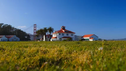 Fotobehang Historic Buildings near the Golden Gate Bridge in San Francisco, CA © A Beautiful World