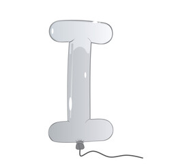 colorful letter balloons