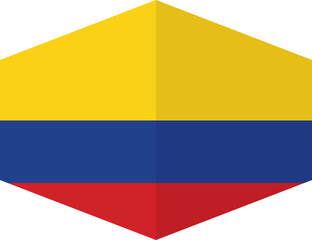 Colombian flag background with cloth texture.Colombian Flag vector illustration eps10.