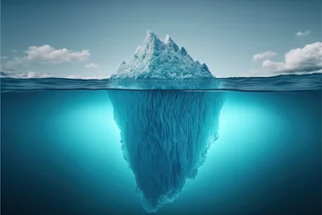 Fotobehang iceberg in polar regions which shows a big hidden potential beneath the surface created with generative ai © Picture Office