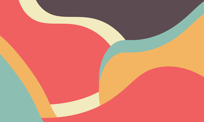 Vector Abstract Background Vintage Colors Landscape