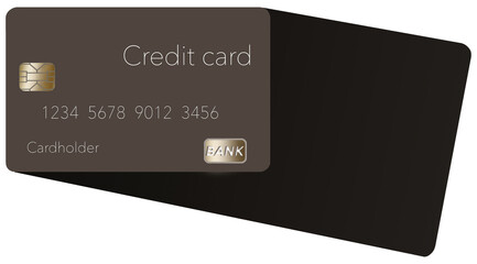 A credit card casts a shadow in this minimalist image with limited color mixed with grey, blacks and whites.