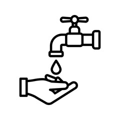 Washing hand icon. sign for mobile concept and web design. vector illustration