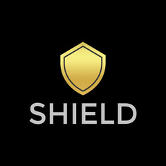 Shield Gold Logo Design Concept Vector. Shield quality vector illustration Design. Icon Symbol
