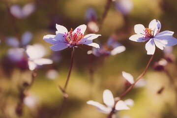 Spring Wildflowers Seamless Texture Pattern Tiled Repeatable Tessellation Background Image