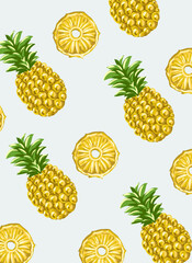 Trendy abstract art templates with fruit and geometric elements. Suitable for social media posts, mobile apps, banners design and web internet ads. Vector fashion backgrounds.