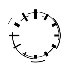 Circle clock hour ticker minutes dates