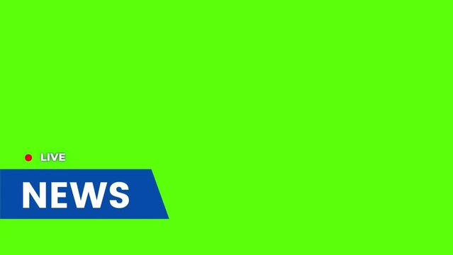 News Studio Background for news report and breaking news on world live report  Template intro for TV broadcast news program green show screen