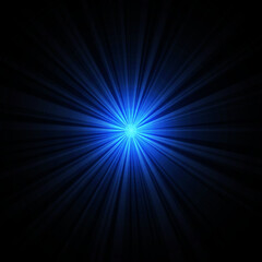 Blue Star Flare Explosion Disco Background