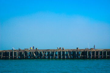 Pier Fishing in the Fog