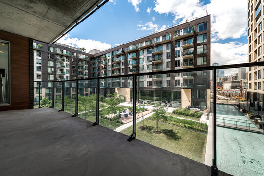 Luxury Modern Apartment In Condominium In Montreal Perfectly Staged And Furnished With Amentinites Common Areas Swimming Pool, Rooftop, Terrace, Gym, Garden And City Views