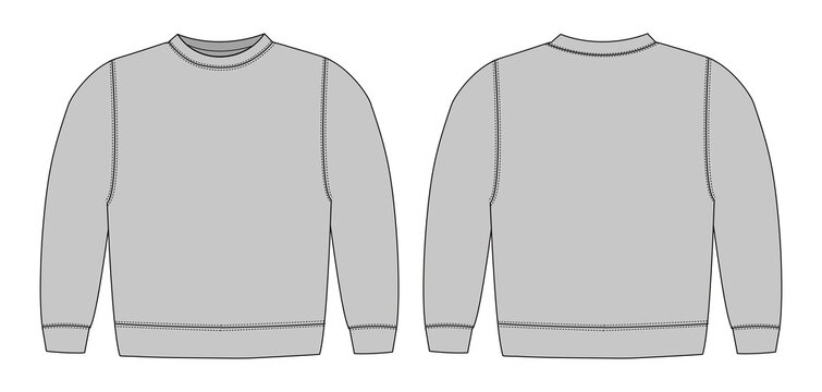 Template illustration of sweat shirt | png, no background